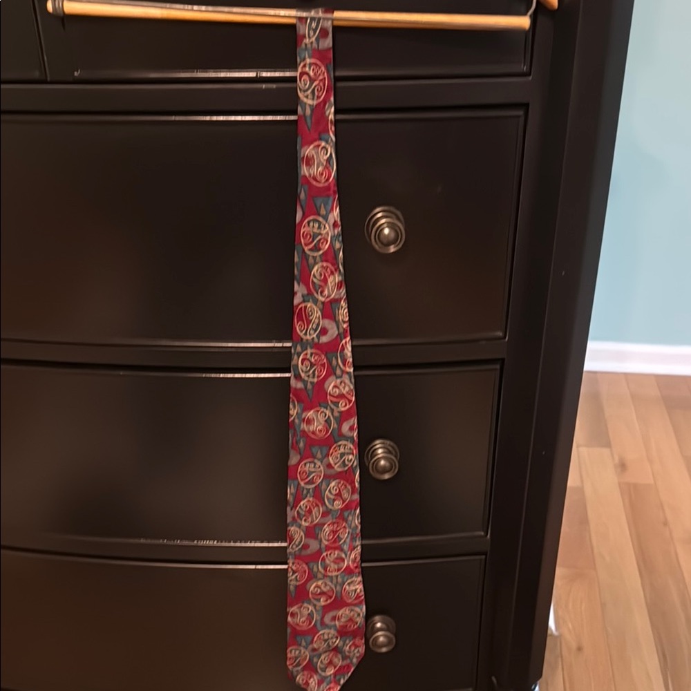 Liberty of London Red and Blue Geometric Tie